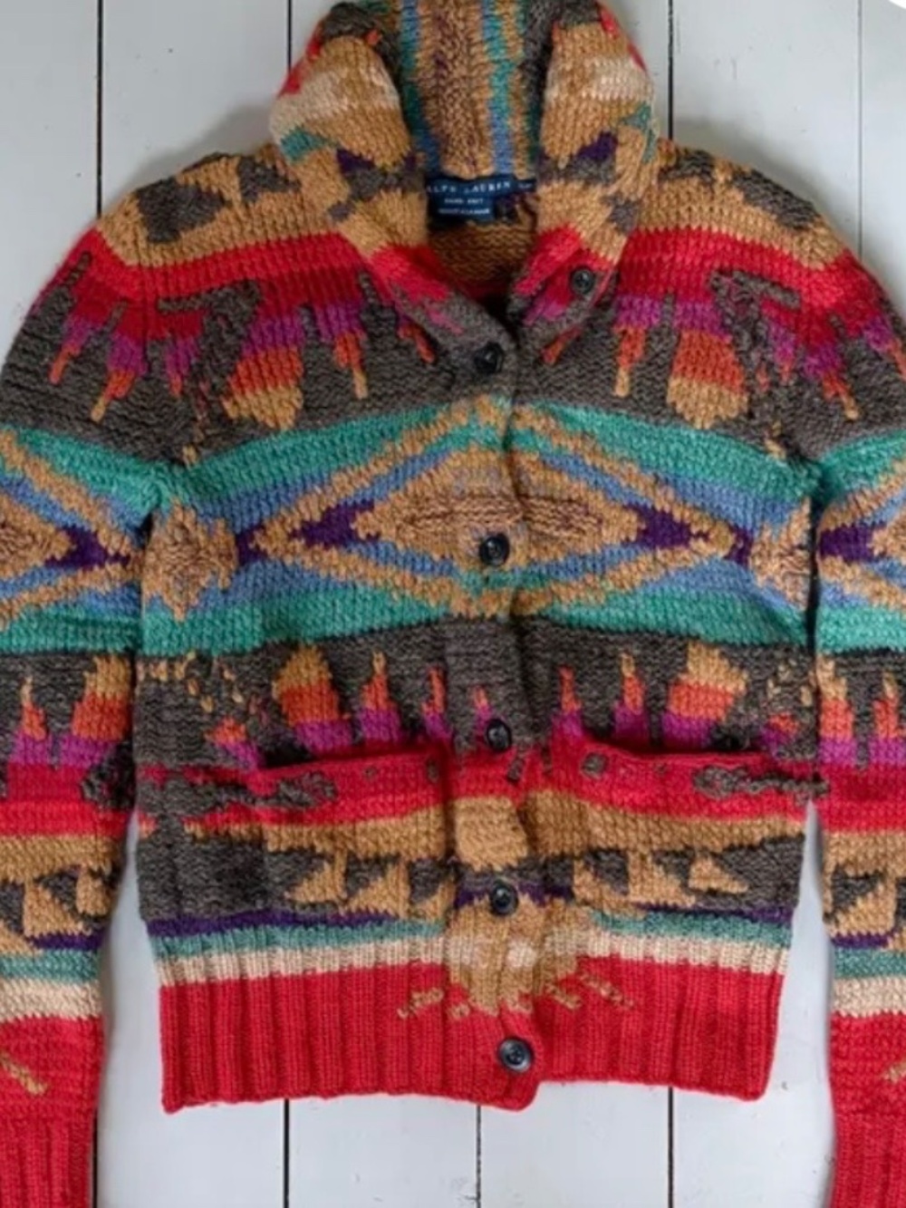 Ralph Lauren hand-knit south western cardigan (m/m) - Picture 7 of 7